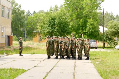 Russian army scene clipart