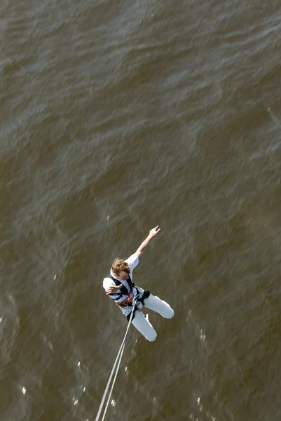 Extreme sports ropejumping — Stock Photo, Image