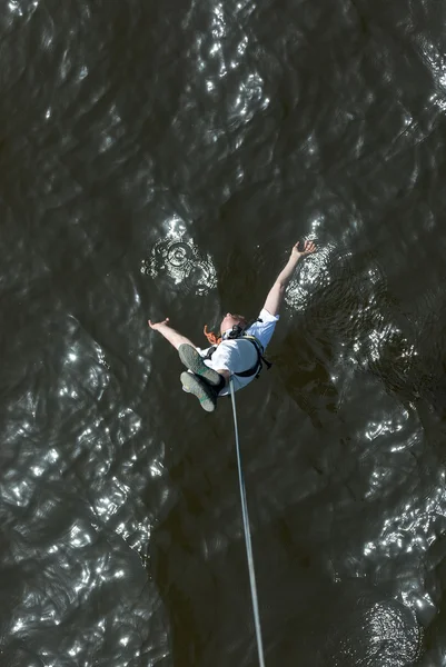 Extreme sports ropejumping — Stock Photo, Image