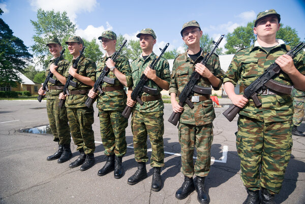 Russian army scene