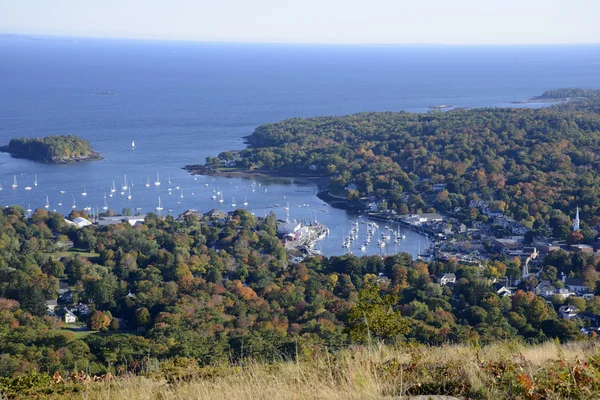 Vista aerea di Camden Harbor nel Maine — Foto Stock