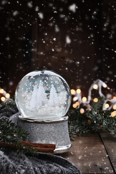 Silver Snow Globe — Stock Photo, Image