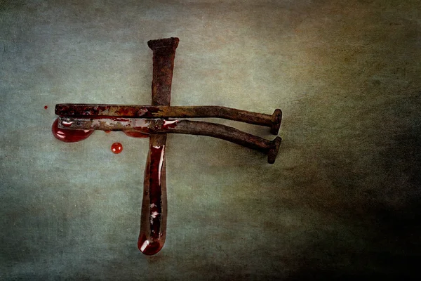 Крест гвоздей — стоковое фото