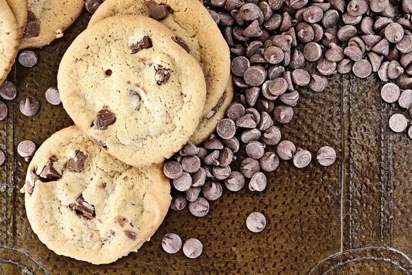 Galletas con chips de chocolate —  Fotos de Stock