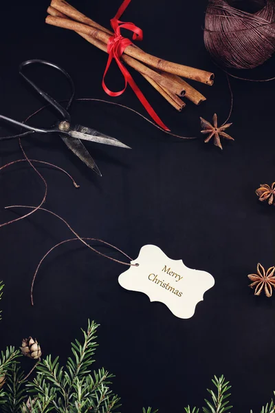 Weihnachtsanhänger und Hintergrund — Stockfoto