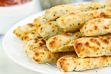 Asiago Cheese Breadsticks and Dip clipart