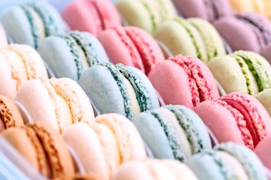 renkli macarons