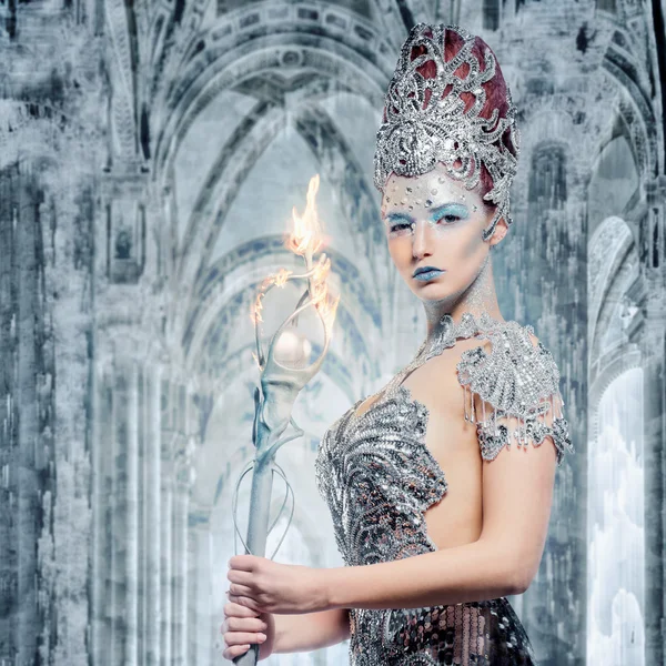 Ice sorceress — Stock Photo, Image