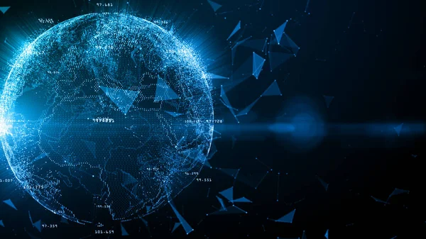 Teknologi Netværk Dataforbindelse Digital Network Cyber Security Concept Global Network - Stock-foto