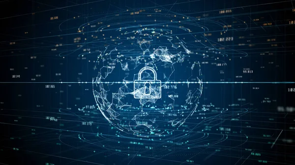 Lås Ikon Cyber Security Digital Data Digital Data Network Protection - Stock-foto