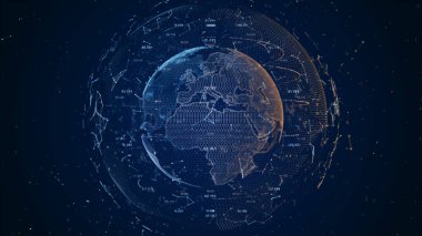 Teknoloji Ağı BIG Veri Bağlantısı, Dijital Ağ ve Siber Güvenlik Konsepti, Küresel Ağ 5G Yüksek Hızlı Bağlantı Arkaplanı