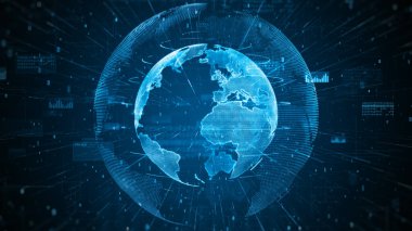 Küresel ağ 5g Yüksek hızlı internet iletişimi, Teknoloji ağı dijital veri bağlantısı ve İnternet pazarlama arka planı