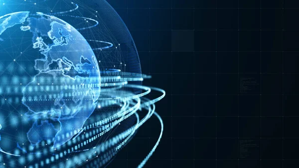 Technologia Połączenie Danych Sieciowych Cyfrowa Sieć Danych Bezpieczeństwo Cybernetyczne Futurystyczna — Zdjęcie stockowe