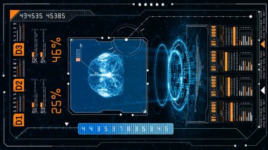 Yapay zeka konsepti. Yüksek çözünürlüklü, dijital teknolojili devre kartı. 3d oluşturma