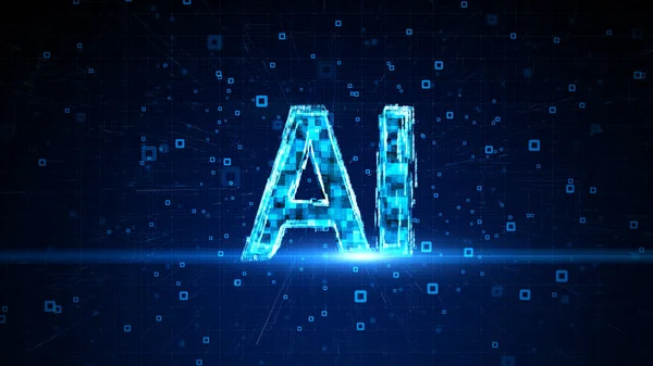Inteligencia Artificial Concepto Future Technology Digital Data Analysis Inglés Conexión — Foto de Stock