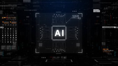 Yapay Zeka Yapay Zekası. Future Technology Concept Visualization. Büyük Veri Aktarım Bağlantısı. Teknoloji Dijital Veri Ağı Soyut Arkaplan.