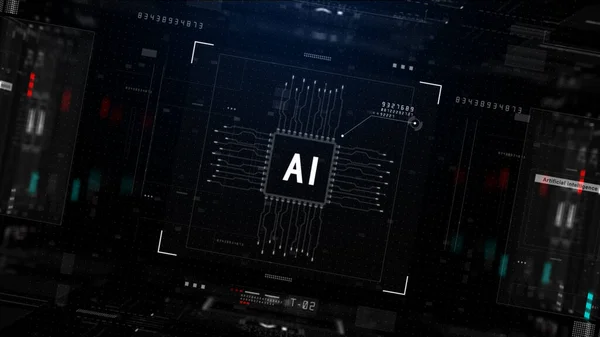 Inteligencia Artificial Visualización Del Concepto Tecnología Futura Conexión Transmisión Big — Foto de Stock