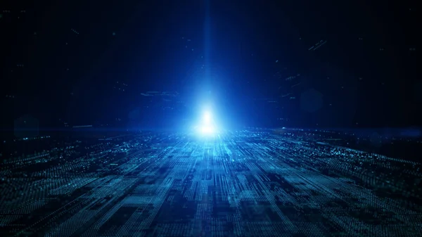 Cyberespace Numérique Avec Particules Concept Connexions Réseau Données Numériques Technologie — Photo