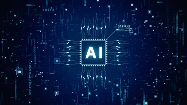 Inteligencia Artificial Concepto Análisis Datos Digitales Tecnología Futura Antecedentes Abstractos — Foto de Stock