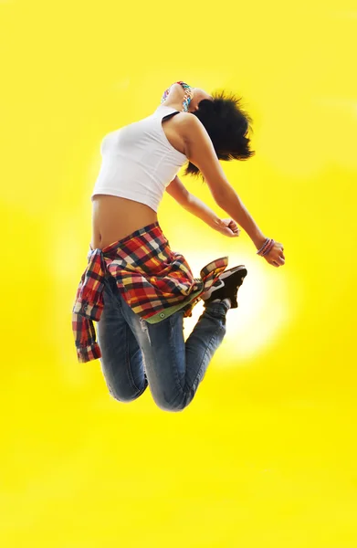 Hip-hop dance jump — Stock Photo, Image