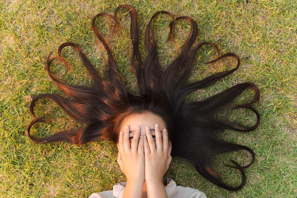 Girl cool hairstyle — Stock Photo, Image