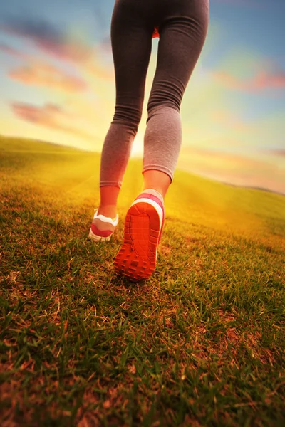 After the closeup view of woman legs — Stock Photo, Image