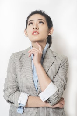 Kadın iş adamı düşünme devlet