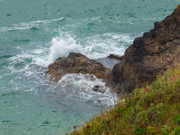 Roztacza się widok na ocean z jak Park stanowy Ecola Oregon Usa — Zdjęcie stockowe