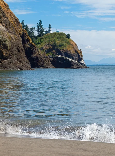 Cape besvikelse fyr på Washington kusten Usa — Stockfoto