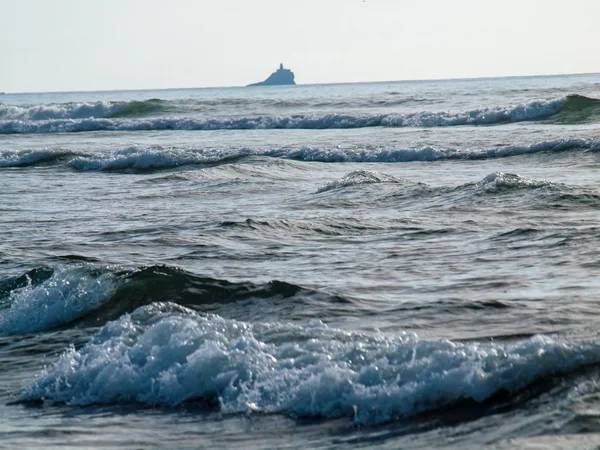 The Beach and Lighthouse at Seaside Oregon Brasil — Fotografia de Stock