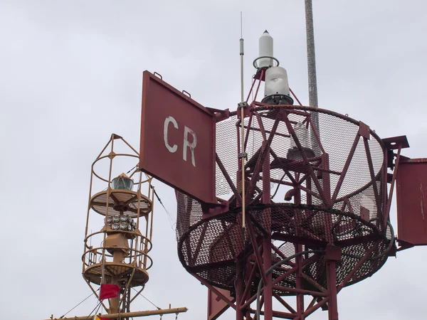 Columbia Lightship och moderna navigations boj i Astoria Orego — Stockfoto