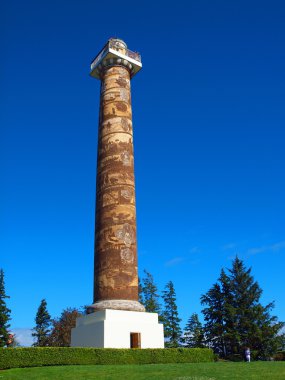 The Astoria Column in Astoria Oregon USA clipart
