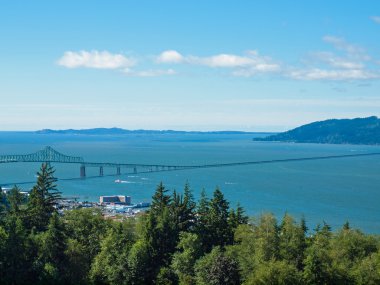 A View of Astoria Oregon from the Astoria Column clipart
