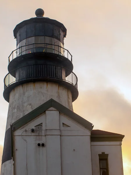 Phare du Cap Déception au coucher du soleil sur la côte de Washington — Photo