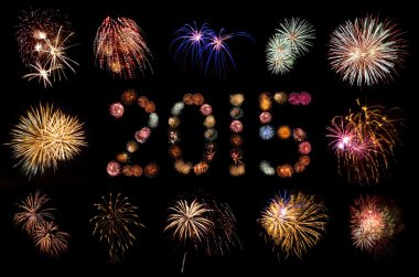 2015 yılında düzenlenmiş ve çerçeveli havai fişek patlamaları