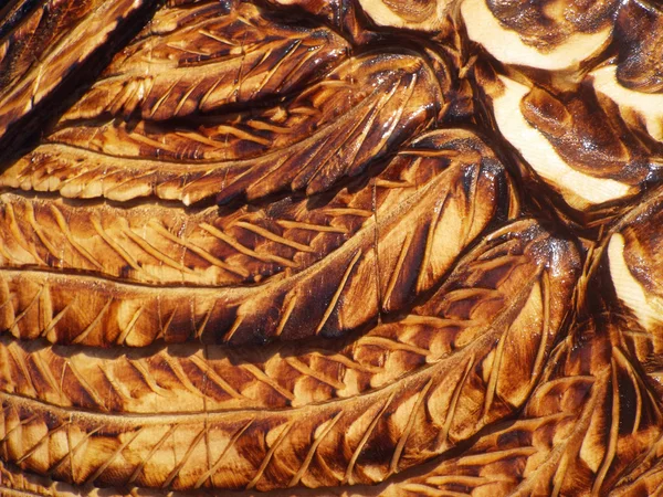 Carved and Burned Wood Texture from Chainsaw Sculpture — Stock Photo, Image