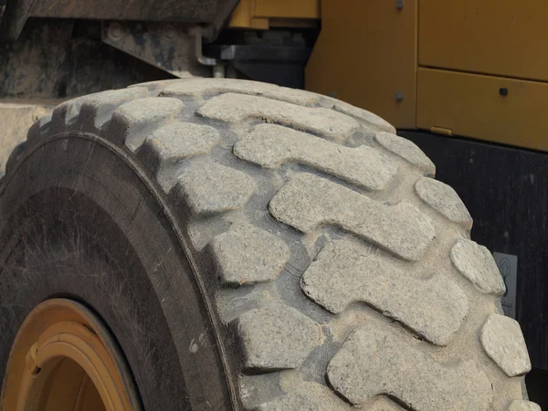 Close Up of a Construction Veículos Pneus Treads — Fotografia de Stock