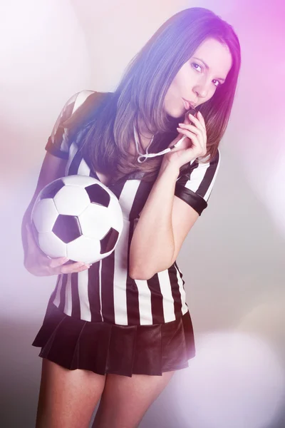 Sexy arbitre de football — Photo