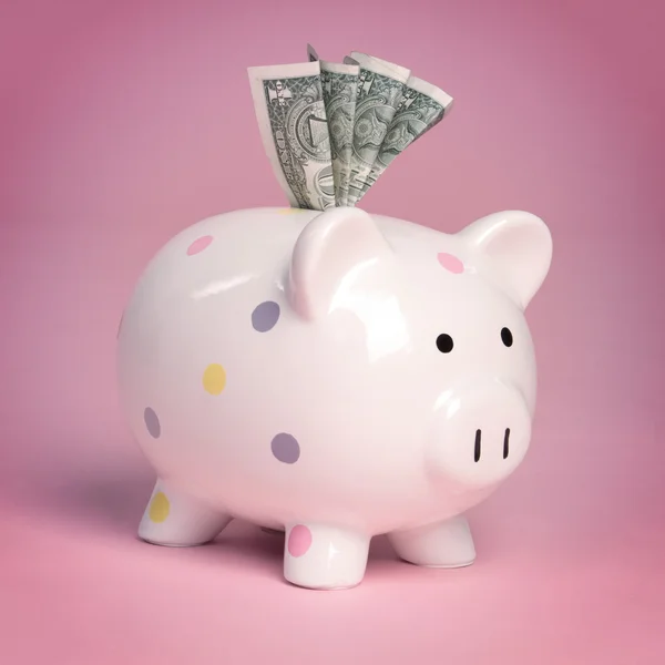 Pink Piggy Bank — Stock Photo, Image