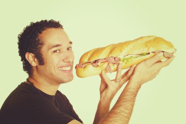 Sandviç adam yeme