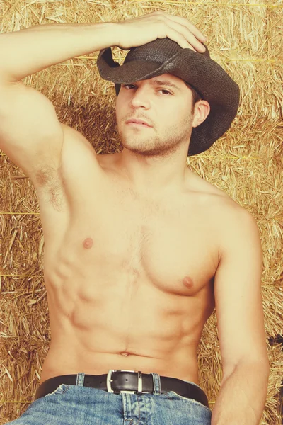 Cowboy sem camisa "sexy" — Fotografia de Stock