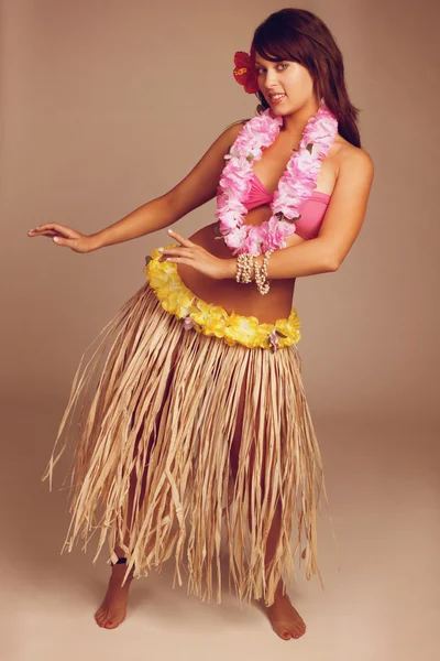 夏威夷呼啦圈女孩 — 图库照片