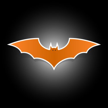 Cadılar Bayramı yarasa düz simgesi