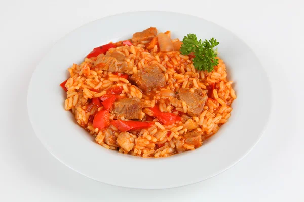 Arroz y carne — Foto de Stock