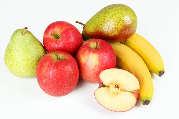 Frutas mixtas con fondo blanco —  Fotos de Stock