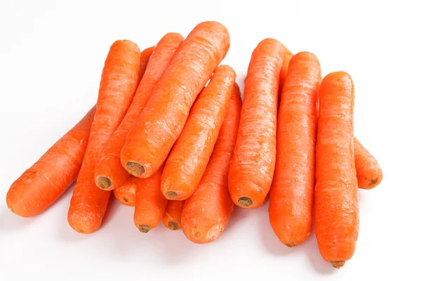 Unas zanahorias con fondo blanco —  Fotos de Stock