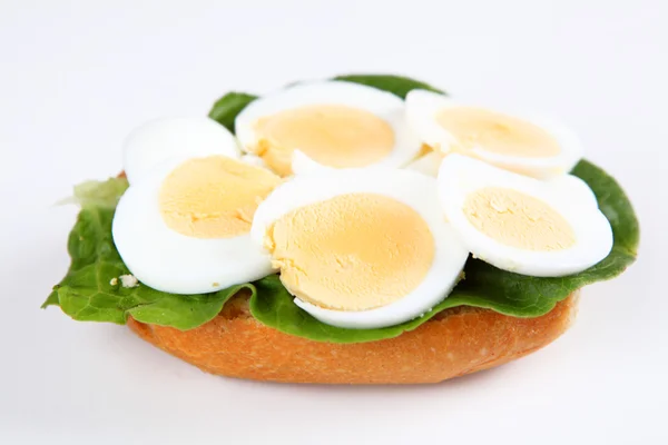 Roll with egg — Stock Photo, Image