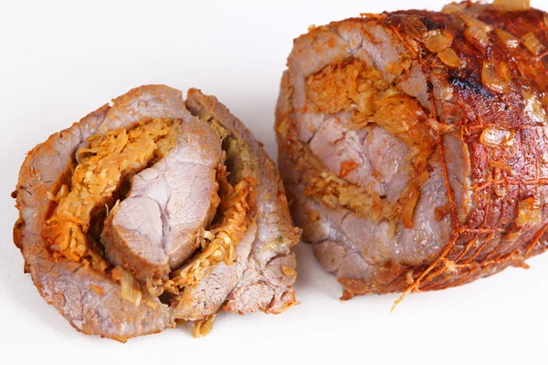 Daging babi panggang dengan bawang — Stok Foto