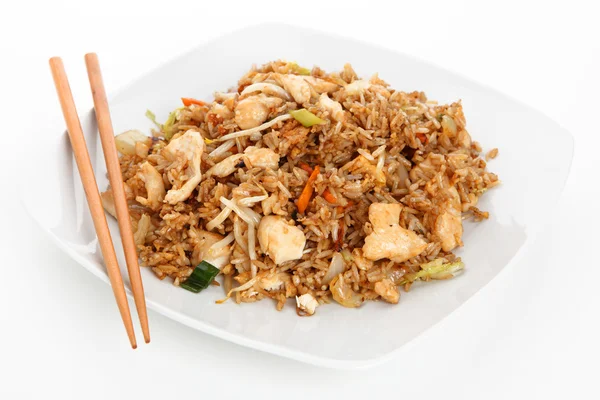 Azië rijst met kip — Stockfoto