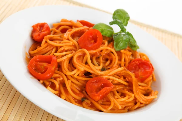 Tagliatelle con pomodoro — Foto Stock